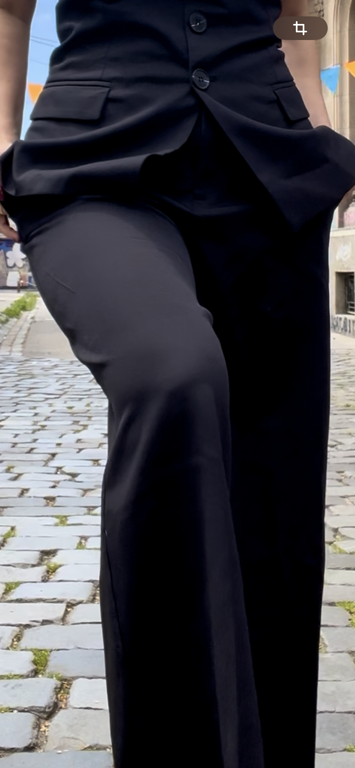 Conjunto Negro Top Strapless con Pantalón