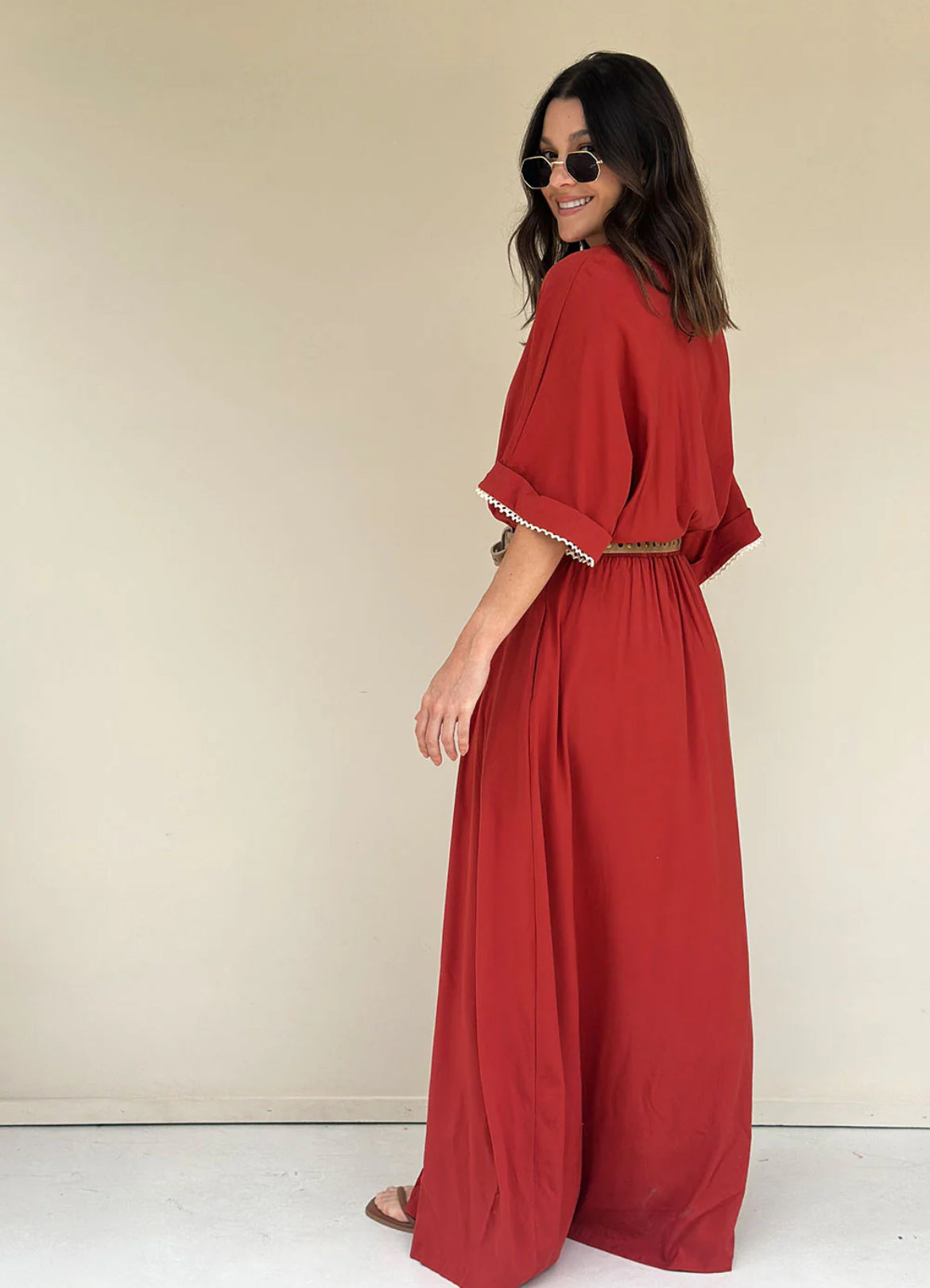 Vestido Largo Terracota