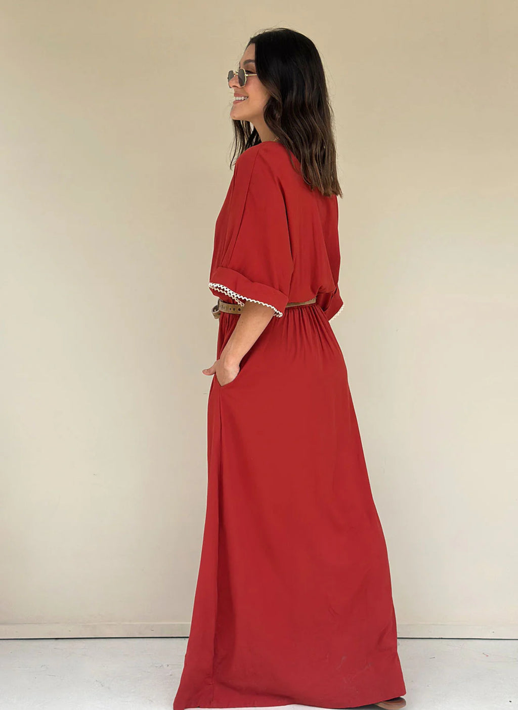 Vestido Largo Terracota