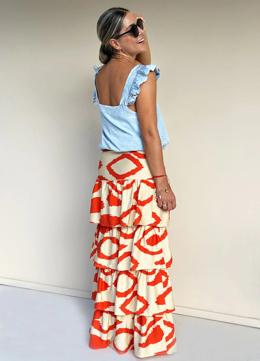 Falda Larga Estampado Print